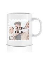 Personalizovaný klasický bílý keramický hrníček 300 ml s fotografií