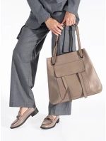 Exkluzívní dámské  mokasíny hnědé na širokém podpatku