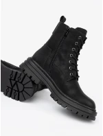 Trendy dámské  kotníčkové boty černé