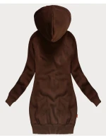 Hnědá dlouhá dámská mikina (AMG-738/1)