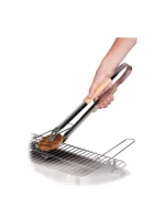 GRILOVACÍ KLEŠTĚ S DŘEVĚNOU RUKOJETÍ