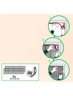MOSKYTIÉRA NA DVEŘE 2X60X210 ČERNÁ