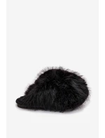 Kožešinové dámské pantofle černé Iseline