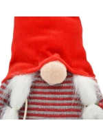 DEKORAČNÍ SANTA CLAUS 50 CM DÍVKA S PYTLEM A JEŘABINOU