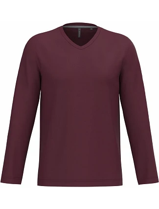 Kariban K 358 Pánské tričko do V s dl. rukávem 20.K358 wine Kariban K 358 Pánské tričko do V s dl. rukávem 20.K358 wine