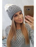 Dámská čepice Samara K346 šedá+černá