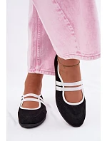 Sportovní baleríny s elastickými pásky Černé Donatella