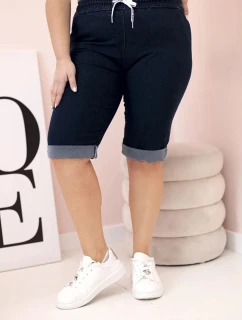 Dámské bavlněné šortky 9016 tmavě modré - Kesi