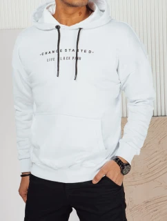 Pánská bílá mikina s potiskem FashionStreet BX5721