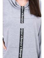 Šaty s kravatou šedé