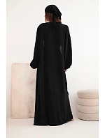 Dámský viskózový 4dílný komplet v boho stylu černý