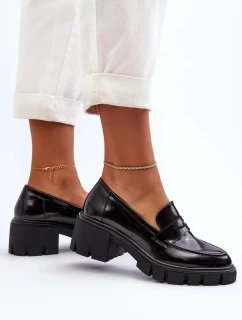 Dámské mokasíny s masivními podpatky Big Star Černá