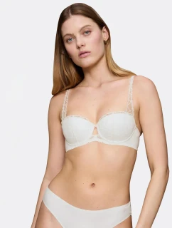Dámská podprsenka Body Make-Up Illusion Lace Dirndl - WHITE - ecru 00GZ  - TRIUMPH