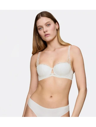 Dámská podprsenka Body Make-Up Illusion Lace Dirndl - WHITE - ecru 00GZ  - TRIUMPH