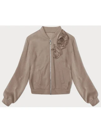 Béžová úpletová mikina s růžemi (16023) Béžová úpletová mikina s růžemi (16023)