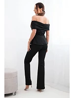 Dámský bavlněný komplet s krátkým rukávem a šortkami žlutý Dámský bavlněný komplet s krátkým rukávem a šortkami žlutý