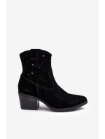 Kožené Křoví Boty S Průhledným Designem D&A SN622-20 Černá