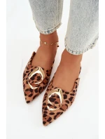 Dámské pantofle Mule s ozdobným zlatým detailem Panterka Galvella