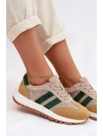 Dámské tenisky z pravé semišové kůže béžovo-žluté Marceline