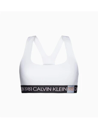 Podprsenka bez kostice QF5577E-100 bílá - Calvin Klein