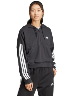 Dámská mikina adidas Essentials French Terry Quarter-Zip Hoodie black JN1956