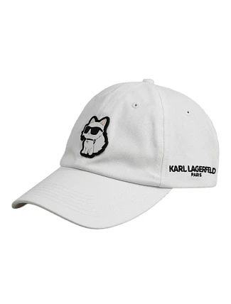 Kšiltovka Karl Lagerfeld Paris Choupette Strapback, bílá – L5WH7944 wht Kšiltovka Karl Lagerfeld Paris Choupette Strapback, bílá – L5WH7944 wht