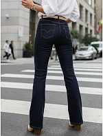 Dámské džíny s vysokým pasem  UY2911 tmavě modré - FashionStreet