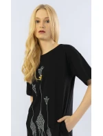 Dámské domácí šaty s krátkým rukávem Žirafy Dámské domácí šaty s krátkým rukávem Žirafy