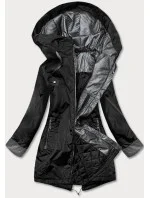 Černá dámská bunda s ozdobnými manžetami (BR8079-1) Černá dámská bunda s ozdobnými manžetami (BR8079-1)