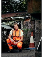 Yoko HV 006 Hi-Vis softshellová vesta 79.V006 hi vis orange/navy