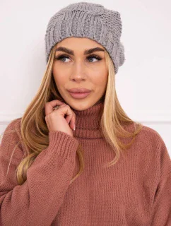 Fleecová čepice Carolina K243 šedá