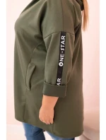 Dámská mikina s ozdobnými rukávy černá masełkowa