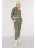 Teplákové kalhoty 15891 khaki