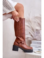 Dámské luxusní kožené kozačky 3432 Camel - Sweet Shoes Dámské luxusní kožené kozačky 3432 Camel - Sweet Shoes