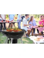 KULOVÝ ZAHRADNÍ GRIL REX STEEL 46CM S POPELNÍKEM