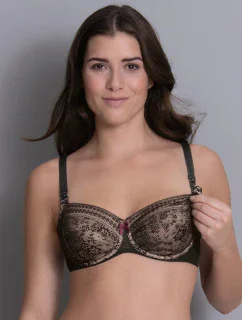 Fleur podprs. na kojení s kost. s kosticí 5053 black - Anita Maternity