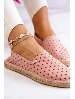 Dámské espadrilky s puntíky Big Star JJ274869 Růžové