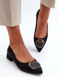 Loděnky S Nízkým Podpatkem Z Ekologického Semiše S.Barski KV27-037 Černé