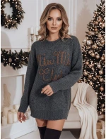 Dámský svetr MIU MIU v jedné velikosti, grafitový FashionStreet MY2348