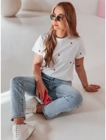 Dámské oversize tričko se srdíčky ROMAFINA white FashionStreet RY2889