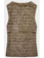 Kožešinová vesta ve velbloudí barvě s podšívkou (2114)