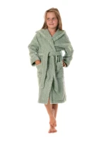 dětský župan Athena s kapucí 9116 dětské Olivová