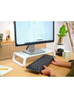 SKLENĚNÝ STOJAN NA MONITOR TRUST MONTA WHT (25351)