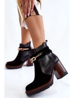 Dámské kožené kozačky Maciejka 05781-01 Černé