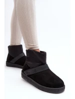 Ocieplené sněhule na platformě černé Big Star MM274151