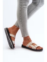 Dámské žabky na ploché podrážce ZAXY LL285072 Bežové