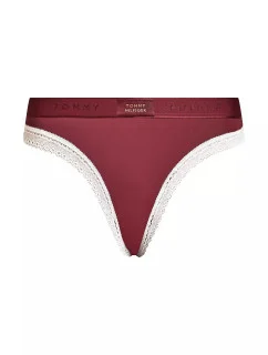 Dámské kalhotky BIKINI UW0UW04813 VLP vínové - Tommy Hilfiger