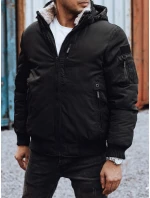 Pánská zimní bunda s odepínací kapucí černá FashionStreet TX4837 Pánská zimní bunda s odepínací kapucí černá FashionStreet TX4837
