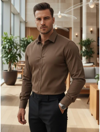 Pánská elegantní hladká košile SLIM FIT FashionStreet DX2680