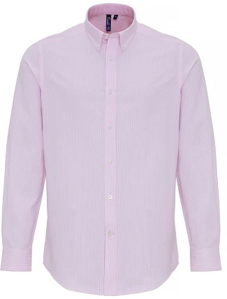 Premier PR 238 Oxford pruhovaná košile s dlouhým rukávem 39.0238 white/pink Premier PR 238 Oxford pruhovaná košile s dlouhým rukávem 39.0238 white/pink